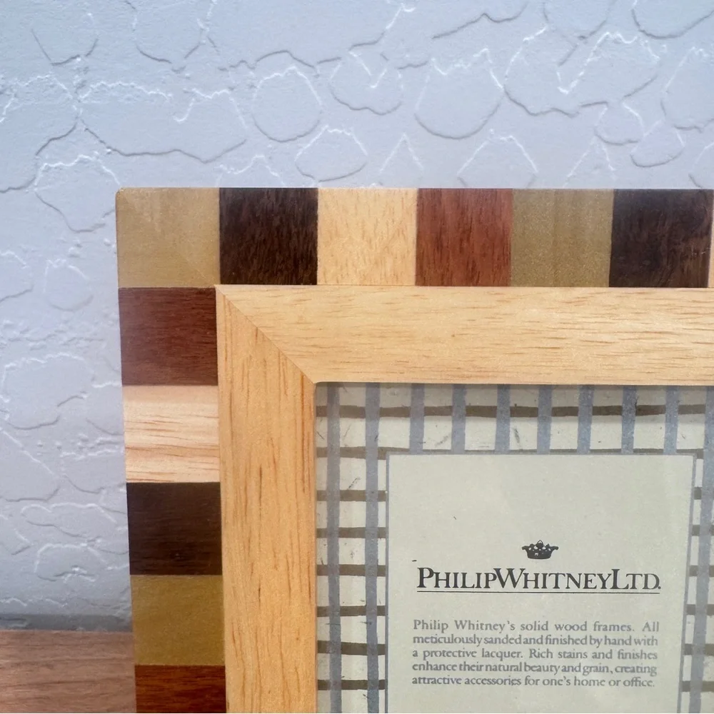 Philip Whitney Ltd Solid Wood Frame Parcheesi 3.5”x5” Handmade Inlaid Lacquered